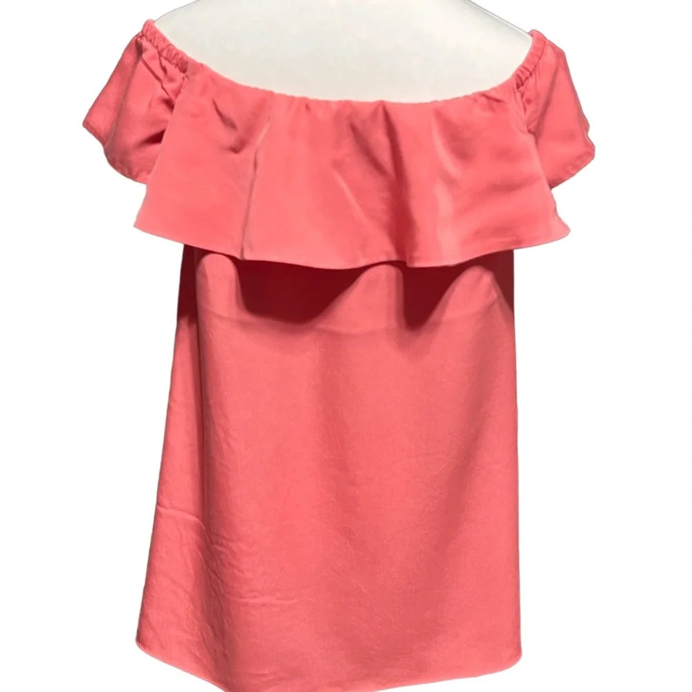 H Halston Womens Off Shoulder Peachy Top Size M, 100% Lyocell - Picture 5 of 8
